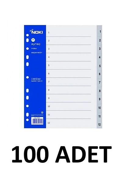 Noki 100 τεμάχια 1-12 αριθμοί Διαχωριστής σελιδοδεικτών