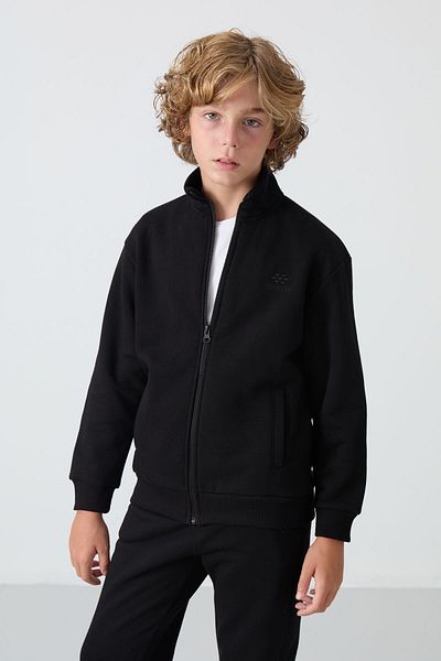 TOMMY LIFE Černá bavlna Silná uvnitř Měkká Soft Standard Fit chlapecká tepláková souprava 11256