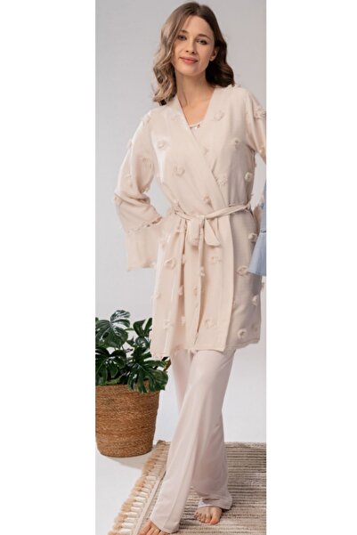 Bone Club Σετ πιτζάμες εγκυμοσύνης με ανάγλυφο σχέδιο 3 τεμαχίων