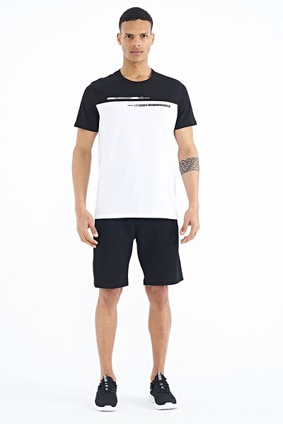 TOMMY LIFE Ανδρικό μπλουζάκι White Printed Standard Mold O Neck - 88185