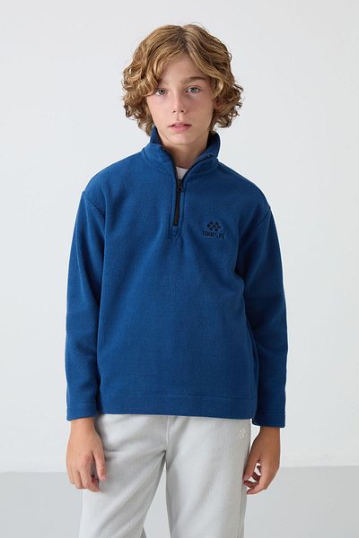 TOMMY LIFE Boy's Fleece Sweatshirt - Embroidered, Thick Soft Texture, Standard Fit - 11221
