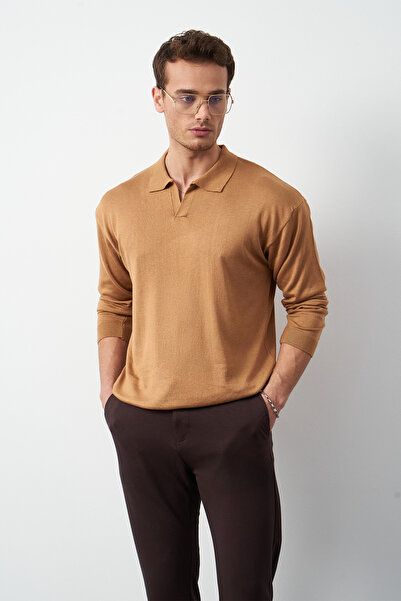 Mesfeno Довгорукавий оверсайз тонкий трикотажний чоловічий светр