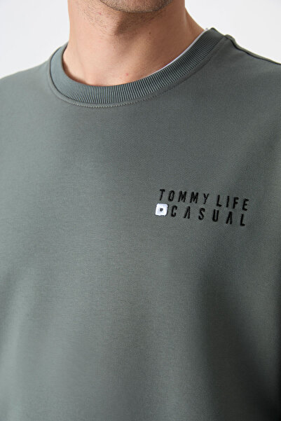 TOMMY LIFE Çağla Casual O Neck Rubber Leg Βαμβακερή ανδρική φόρμα oversize - 85120