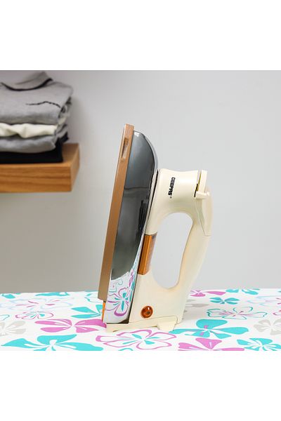 Geepas 1000W Electric Heavy Weight Dry Iron, Golden Ceramic Soleplate, GDI2752N, Adjustable Temperature