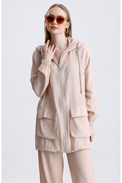 MD trend Women's Oversize Zipper Pants and Sports Sweatpants Set