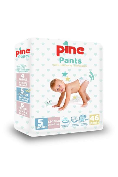 Pine Scutece chilotel Pine Pants, nr. 5, 12-18 kg, 46 buc