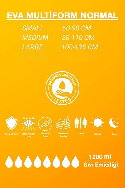 EVA Multiform 30'lu Ayakta Hasta Kaçırma Külodu Seviye 2 (1200ML EMİCİLİK) Medium 80-110 Cm