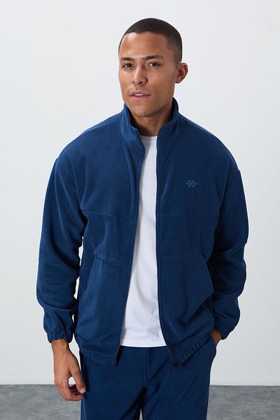 TOMMY LIFE Set de trening pentru bărbați, cu textura moale, groasă, cu croiala confortabilă, brodata - 85269