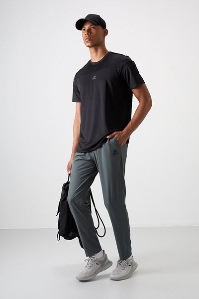 TOMMY LIFE Ανδρικό αθλητικό παντελόνι Khaki Thin Soft Comfort Fit - 82119