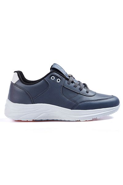 TOMMY LIFE Men's Sneakers - Smoked, High Sole, Lace-up, Artificial Leather - 89113