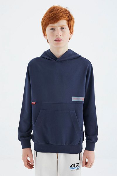 TOMMY LIFE Суичър за момче Indigo Standard Mold - 11179