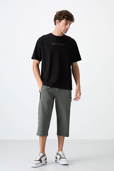 TOMMY LIFE Çağla Standard Fit Classic Leg Ανδρικό Κάπρι με τσέπη με φερμουάρ - 83091