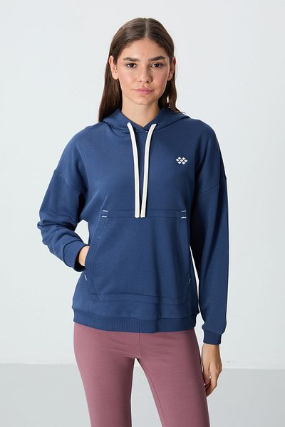 TOMMY LIFE Γυναικείο φούτερ Parlament Compact Oversize Smooth Hooded - 97291