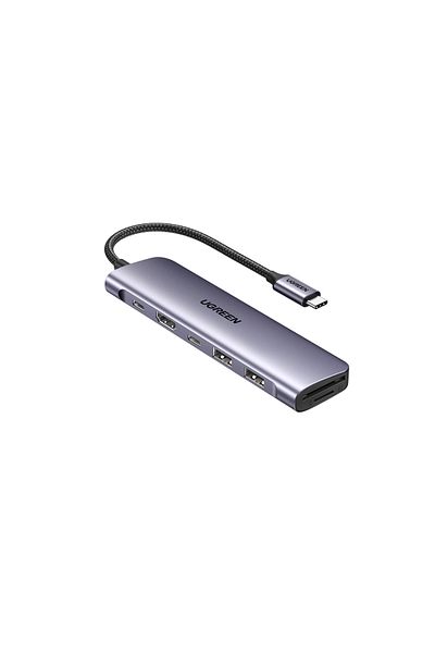 Ugreen | USB-C To HDMI+2*USB 3.0 A+ USB-C+SD/TF+PD Converter |Gray
