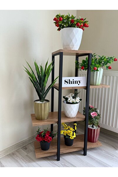 shiny mobilya Yüksek Ayaklı Saksı Standı Saksılık dekoratif Çiçeklik Rafı Met...