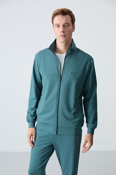 TOMMY LIFE Set de trening pentru bărbați Forest Green - Bumbac, gros moale și Confort - 85260