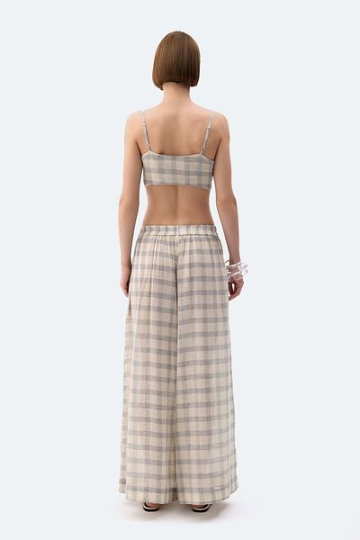 İKİKIZ Gray Plaid Trousers