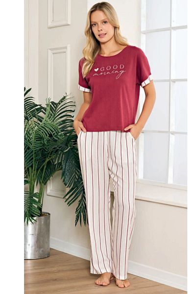 Feyza Pijama Set pijamale de lux Feyza din bumbac cu maneca scurta
