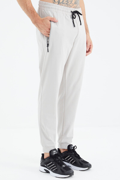 TOMMY LIFE Stone Lace Pocket Detailed Comfortable Fit Men's Tracksuit Bottom - 84995