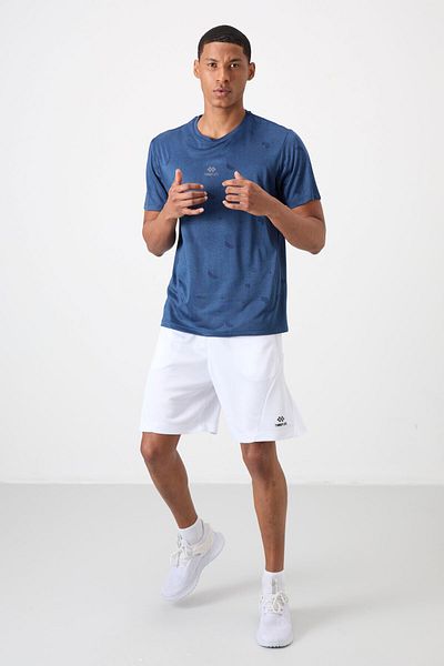 TOMMY LIFE Parliament Breathable Jacquard Thin Stretchy Standard Fit Ανδρικό μπλουζάκι Performance - 88397