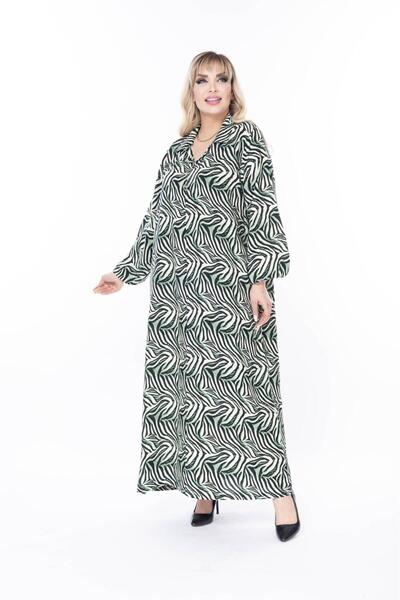 mervemoda Women's Long Sleeve Summer Plus Size Dress