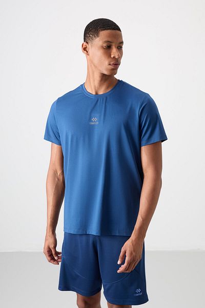 TOMMY LIFE Parliament Breathable Textured Thin Stretchy Standard Fit Ανδρικό μπλουζάκι Performance - 88387