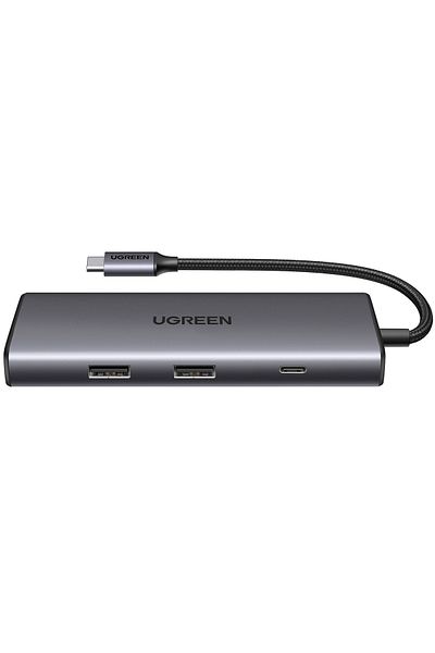 Ugreen | USB-C To HDMI+2*USB 3.2 A+ USB-C 3.2+SD/TF+PD Converter |Gray