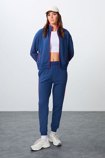 TOMMY LIFE Γυναικεία αθλητική φόρμα Parlament Stand Collar Oversize - Χοντρό απαλό βαμβάκι, 95340