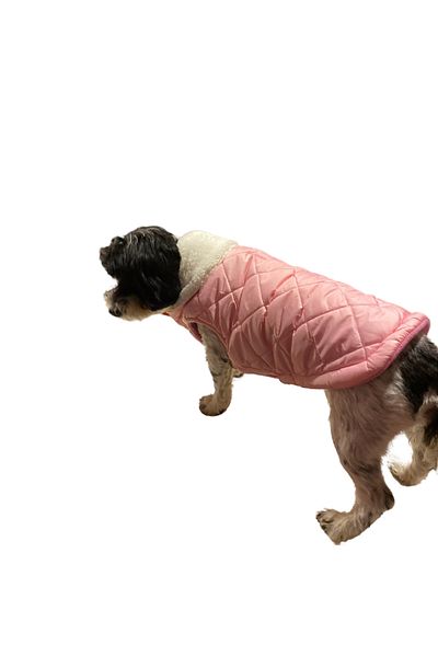 GedyCo Pink Quilted Small Breed Dog Vest with Fleece Inside
