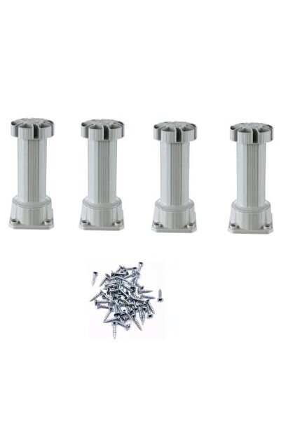 Gürçay Ayarlı Mutfak Baza Ayağı Plastik Beyaz 10-15cm (4 ADET)