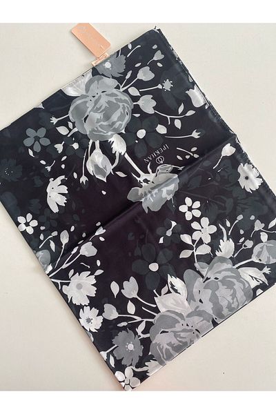 İpekhan Λεπτό βαμβακερό σάλι Rosa Pattern
