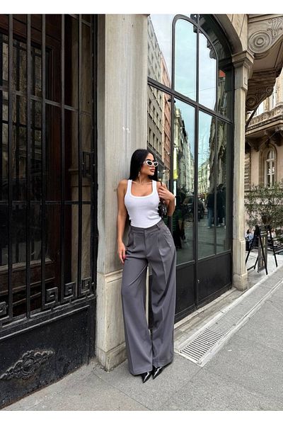 R&G RIMANERE GIOVANI Wide Cut Women's Palazzo Trousers - Oversize