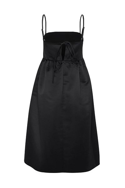 Beauty Omelette Black Carrie Midi Balloon Dress