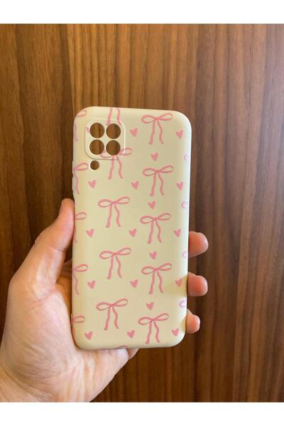 Newon غطاء هاتف Huawei ̇ p40 lite بشريط كريمي/لوشن مطبوع عليه شريط مخملي