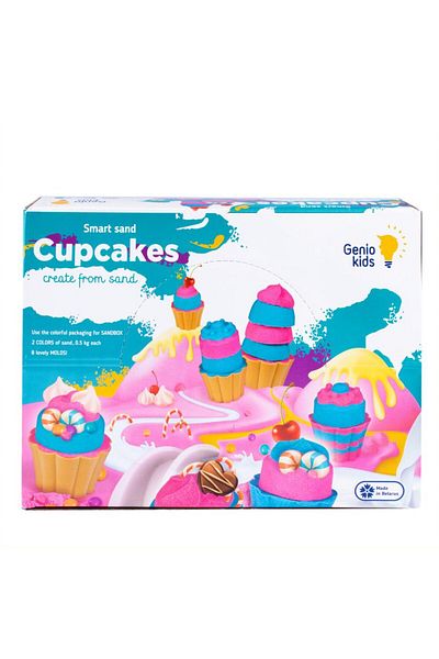 Fancy Genio Kids kinetic sand set 1kg with modelling shapes