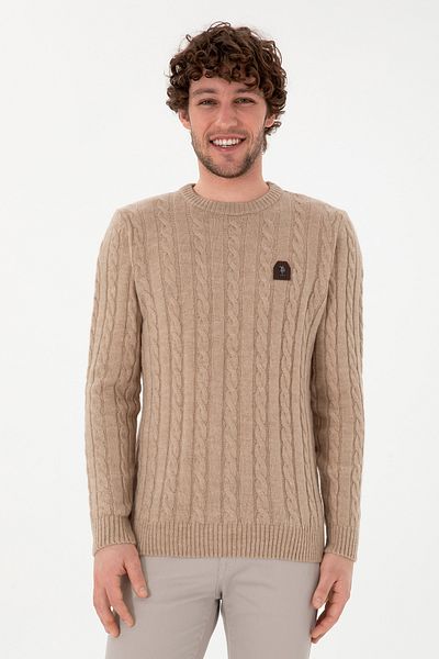 U.S. Polo Assn. Men's Sand Melange Sweater 50292976 -Vr123