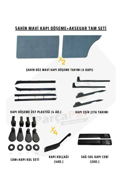 SODSAN M131 Şahin Siyah Kapı Döşeme Seti (AKSESUARLI)