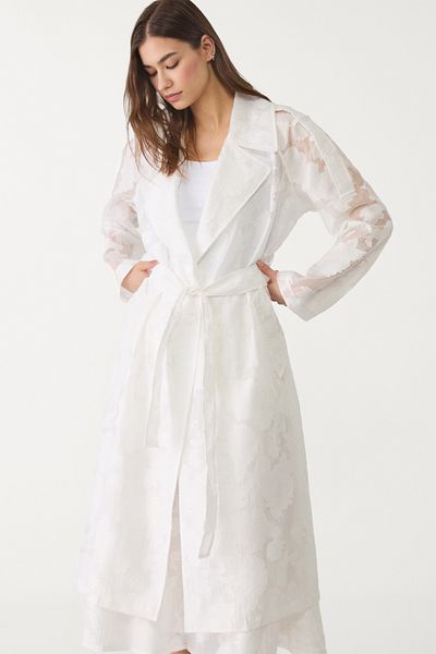 Stradivarius Long Semi-sheer Trench Coat Limited Edition