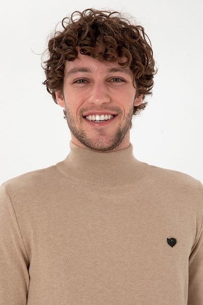 U.S. Polo Assn. Men's Sand Melange Basic Sweater 50294771 -Vr123