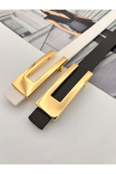 MODAM HİFA 2 τμχ Desng Gold Buckle Γυναικεία ζώνη παντελονιού Ζώνη φόρεμα Ζώνη πουκάμισο Ζώνη παλτό