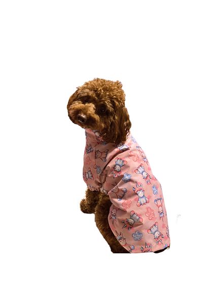 GedyCo Pink Unicorn Combed Cotton Small Breed Dog Raincoat