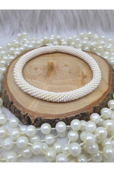 HAPPY HANDMADE (19.5 cm) Pearl Looking Prison Business Bracelet