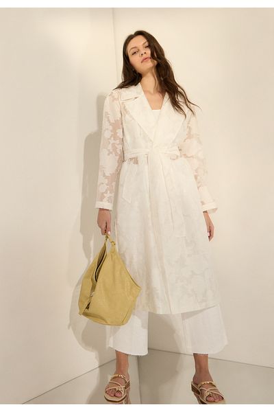 Stradivarius Long Semi-sheer Trench Coat Limited Edition