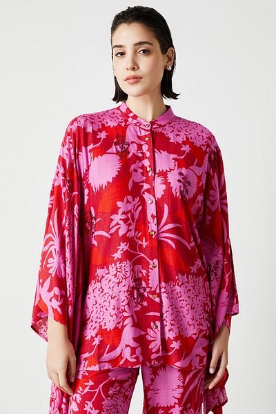 femi9 Overlay Prints Shirt