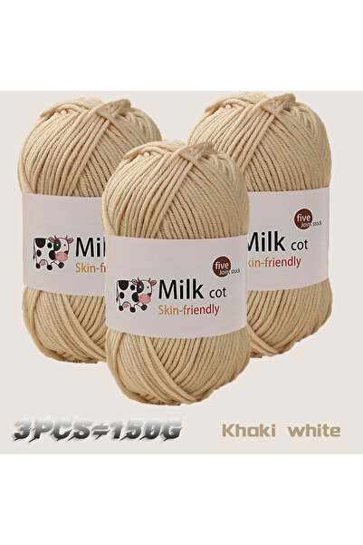 Choice 41 150 جرام من خيوط الحليب متوسطة الخشونة لنسج الهدايا يدويًا، وخيوط الكروشيه للسترات الصوفية والقبعات والأوشحة
