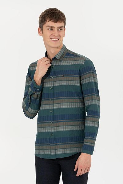 U.S. Polo Assn. Πράσινο ανδρικό πουκάμισο