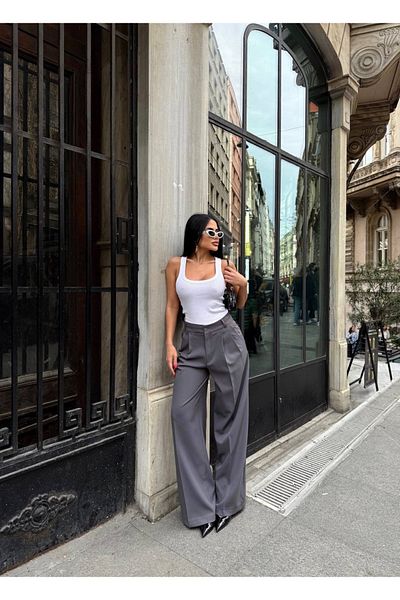 R&G RIMANERE GIOVANI Wide Cut Women's Palazzo Trousers - Oversize