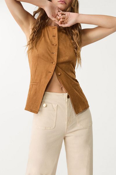 Stradivarius Faux suede top