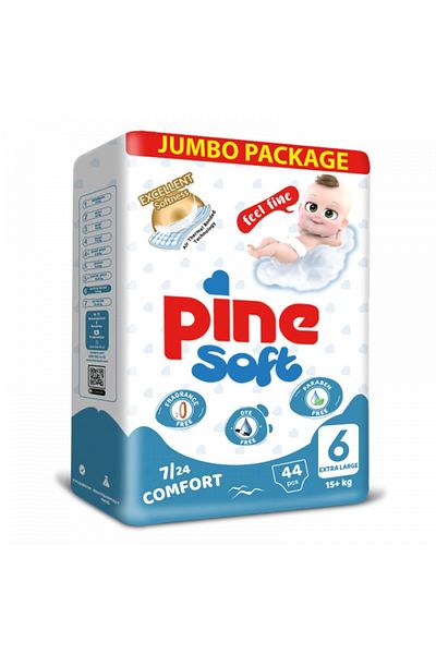 Pine Scutece Pine Soft, Pachet Jumbo, nr. 6, 15+ kg, 44 buc