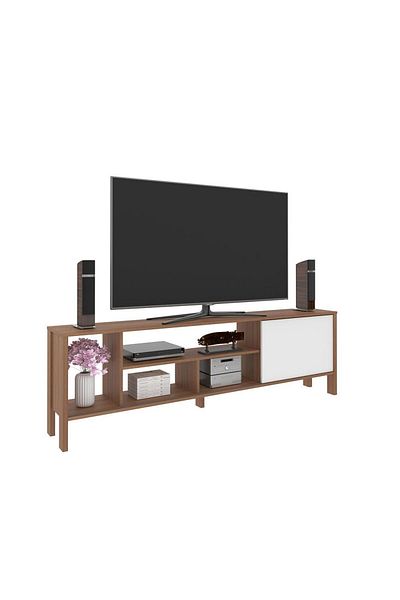 Danube Home رف تلفزيون سيدرو حتى 45 بوصة - لوزي/أبيض، الطول 183 سم × العرض 30 سم × الارتفاع 56 سم